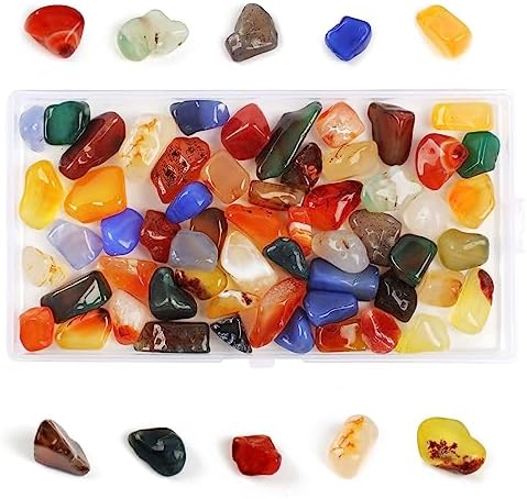 UICCVOKK Edelsteine Set 225g - 8-12mm Natursteine Für Kinder & Dekoration