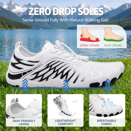 Image of ELETON Barefoot Shoes Women Men Hiking Water Shoes Wide Toe Box Zero Drop
