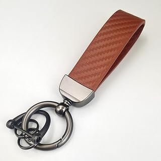 Yyyyy6A Auto Schlüsselringe Für Audi E-tron Q2 Q3 Q5 (8R) Q5(80A) Q7,Auto Schlüssel Kette Ringe Fob Zubehör,A/Brown