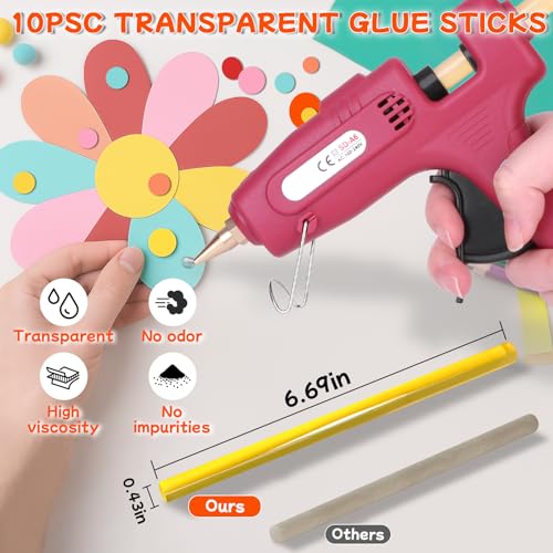 Image of 100W Hot Glue Gun for Car Dent Repair, High Temperature PDR Glue Gun Quick Heating Fits 10pcs Standard Glue Sticks, Ideal for Auto Body Dent Removal