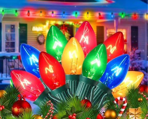 Guirlande lumineuse d'extérieur multicolore C7 15m Noël