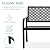 Best Choice Products Outdoor Bench 2-Person Metal Steel Benches Furniture for Garden, Patio, Porch, Entryway w/Geometric Backrest, 790lb Capacity – Black