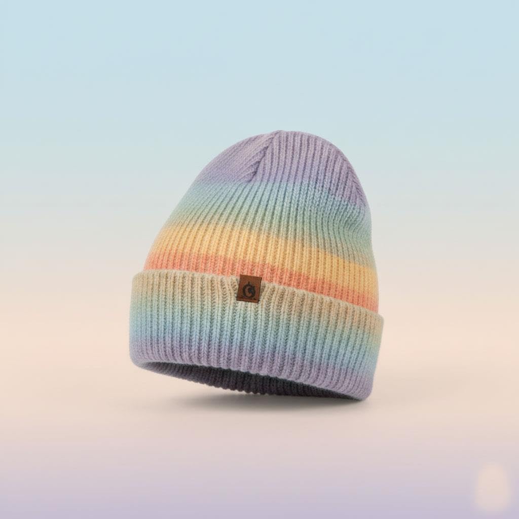 A2Z 4 Kids Girls Hats 2 Pack Nordic Bobble Beanie Soft Lined Pom Pom Hats Lightweight Soft Feel Winter Warm Cosy Caps