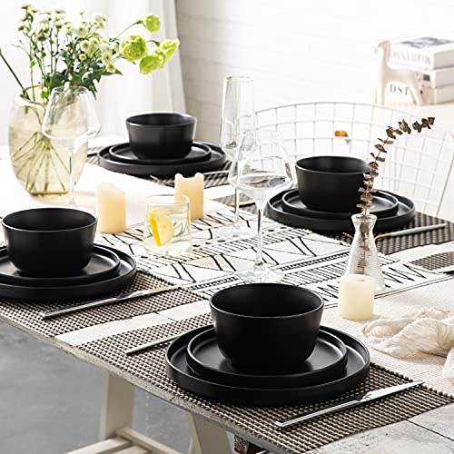 Amorarc LCB001BK-HN Stoneware Cereal Bowls For Kitchen, 26 Ounce Ceramic Soup Bowls Set Of 6 thumb #6