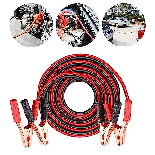Image of Kingsway 4 Gauge Copper Wire Auto Jumper Cable for All Cars and Trucks Engine Power Jump Starter (Dead or Weak Battery), Emergency Battery Booster Charging Cables with Storage Bag (6.5ft, 500 Amp)
