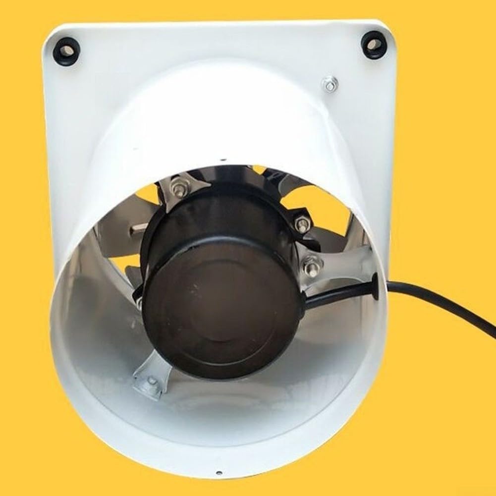 Ventola di scarico da 6 pollici, motore in rame da 40 W, efficiente (nero) | Dual Flow, estrazione/alimentazione, controllo touch, rimuove fumo/odori, flusso d'aria fresca