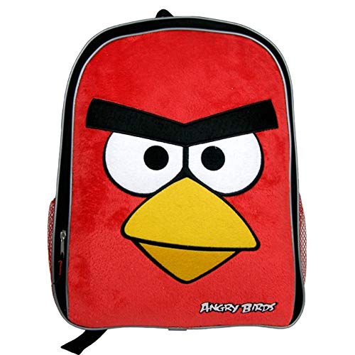 Angry Birds Full Sized Backpack: Red Bird with a Fuzzy Front