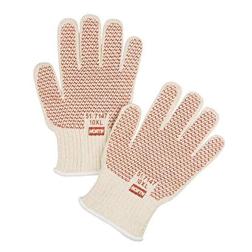 Honeywell Safety Products USA White 10 Gauge Cotton Hot Mill Gloves with Knit Wrist, X-Large (HW2-NOS51/7147-DZ-6)