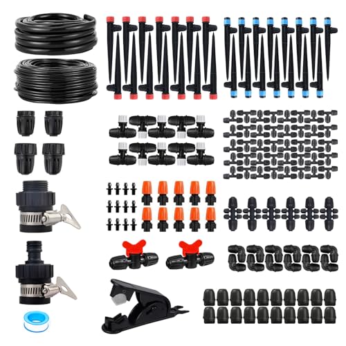 Upgraded 233FT Micro Drip Irrigation System Kit