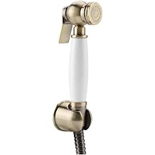 Bidet Sprayer for Toilet Antique Brass Cloth Diaper Washer Set Wall Mounted Hand Held Bidet Spray Kit with Shower Hose, Cold Water for Pet Bath, Bathroom