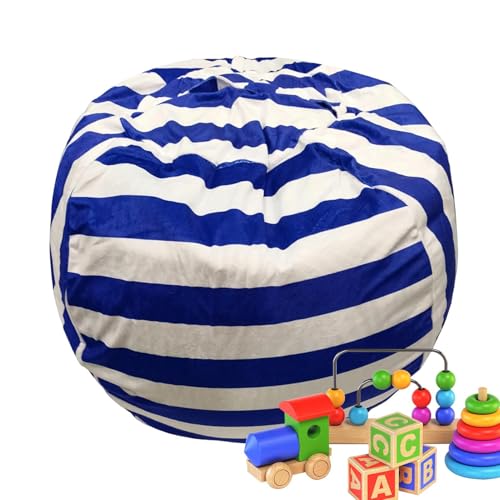 Puff con forma de animal de peluche – Puff organizador de juguetes con cremallera | asiento organizador de juguetes con cremalleras | para habitación de niños rincón lectura sala de juegos sala de