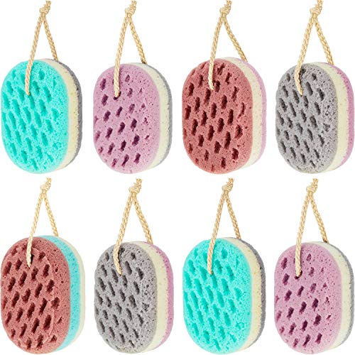 8 Pieces Soft Bath Sponge Shower Sponge Gentle Soothing Body Sponge Bath Shower Sponge For Women Men Kids, Multi-Color #TOP6