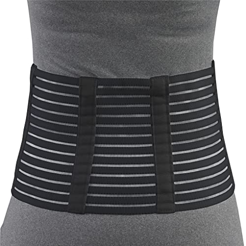 OTC Lumbosacral Support, 7-inch Lower Back, Lightweight Compression, Elastic, Black, Large