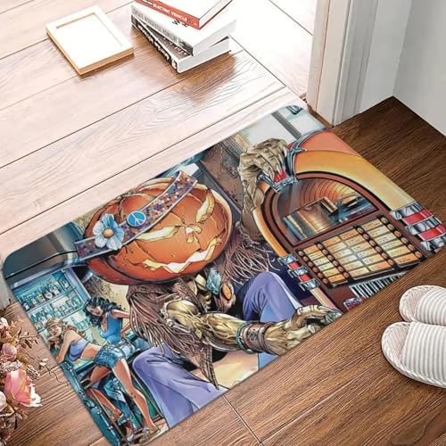 Helloween Metal Jukebox Album 1999 Zerbino antiscivolo Tappetino lavabile Tappeto per cucina Ingresso Casa Balcone Tappetino antiscivolo