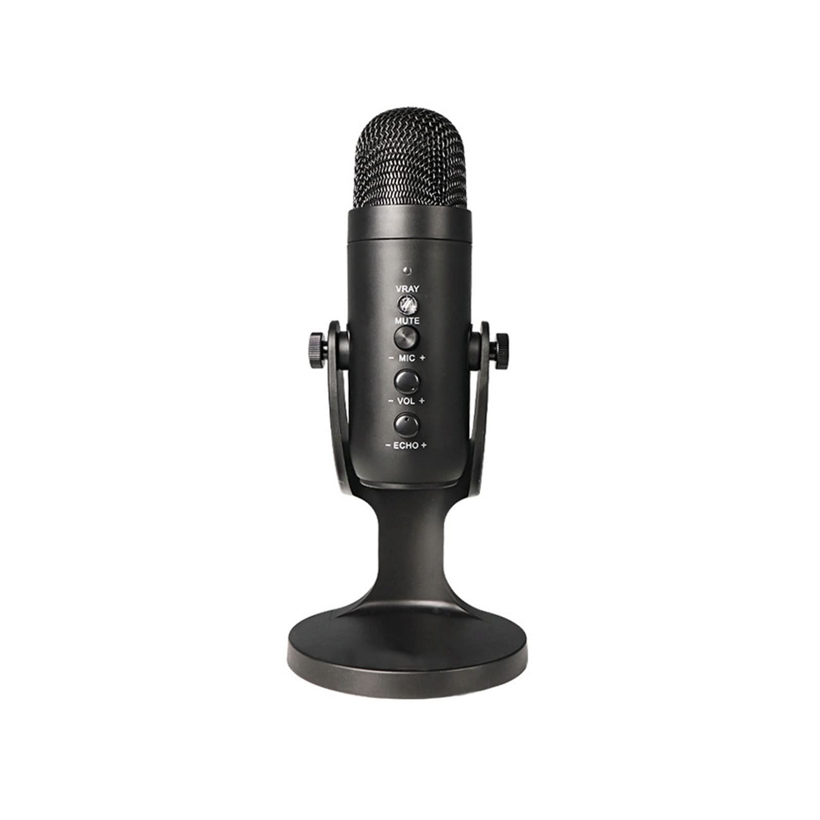 Microphone USB contre les bruits ambiants avec directivité supercardioïde et support fixe