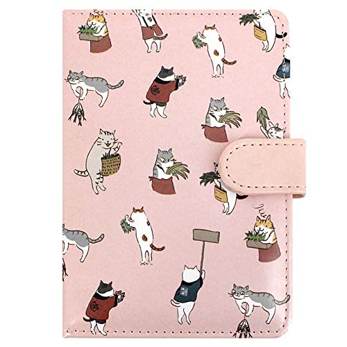 Aisi Student Cute Cartoon Cat Pattern Notebook Leather Cover Journal Diary Notepad #TOP2