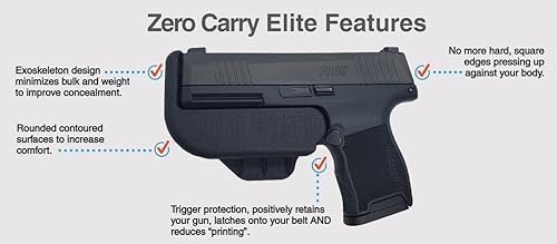 Miniatura 3 de Se adapta a STOEGER STR-9MC Zero Carry Elite IWB Holster 4 de transporte oculto. Delgado como tu pistola. Invisible, cómodo y seguro. Retención