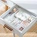 Chris.W Clear Plastic Drawer Organizer Tray for Vanity Cabinet, Set of 5 Storage Tray for Makeup, Kitchen Utensils, Jewelries, Medicine, Pens, and Gadgets