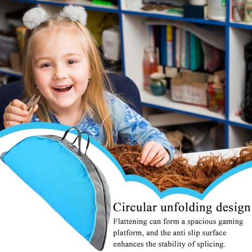 Sac de rangement pour jouets pliable de grande capacité ronde
