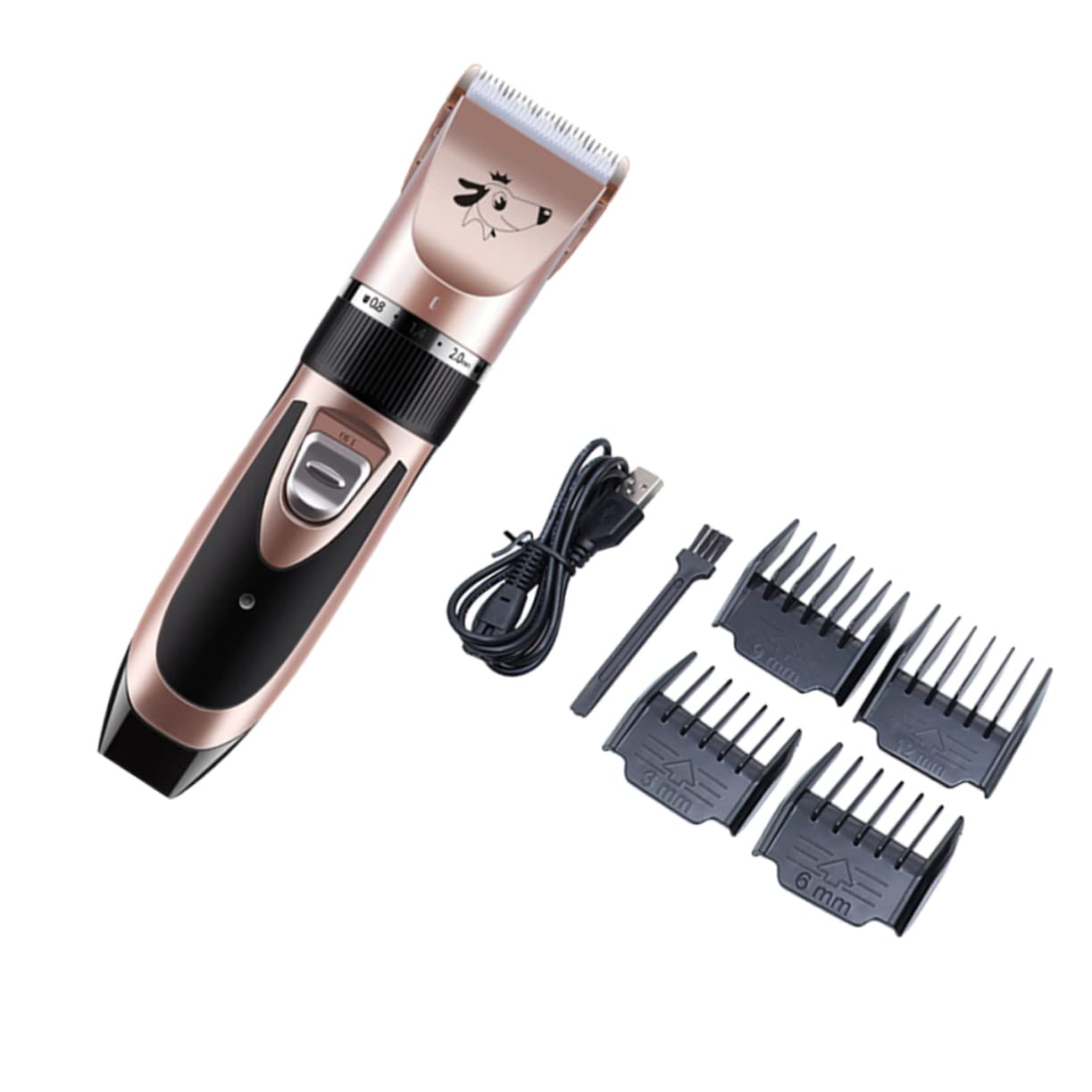 Sosoport Pet Hair Trimmer for Dogs and Cats Rechargeable Electric Pet Grooming Tool Kit Dog Grooming Kit Pet Clippers Water Washable Head