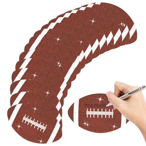 BWkoss 100pcs Glitter Football Cutouts Sports Ball Bulletin Board