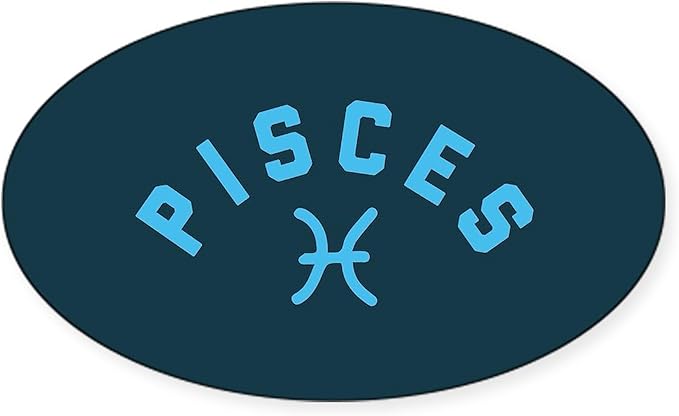 CafePress Pisces Oval Car Bumper Sticker