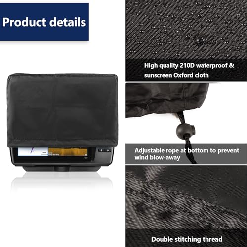 Image of Fishfinder Cover 3-10in,Depth Finder Oxford Fabric Waterproof Protection Accessories,for Hummingbird Lowrance Models,Protects Your Screen and Device from Sun Adverse Weather Damage Fishing