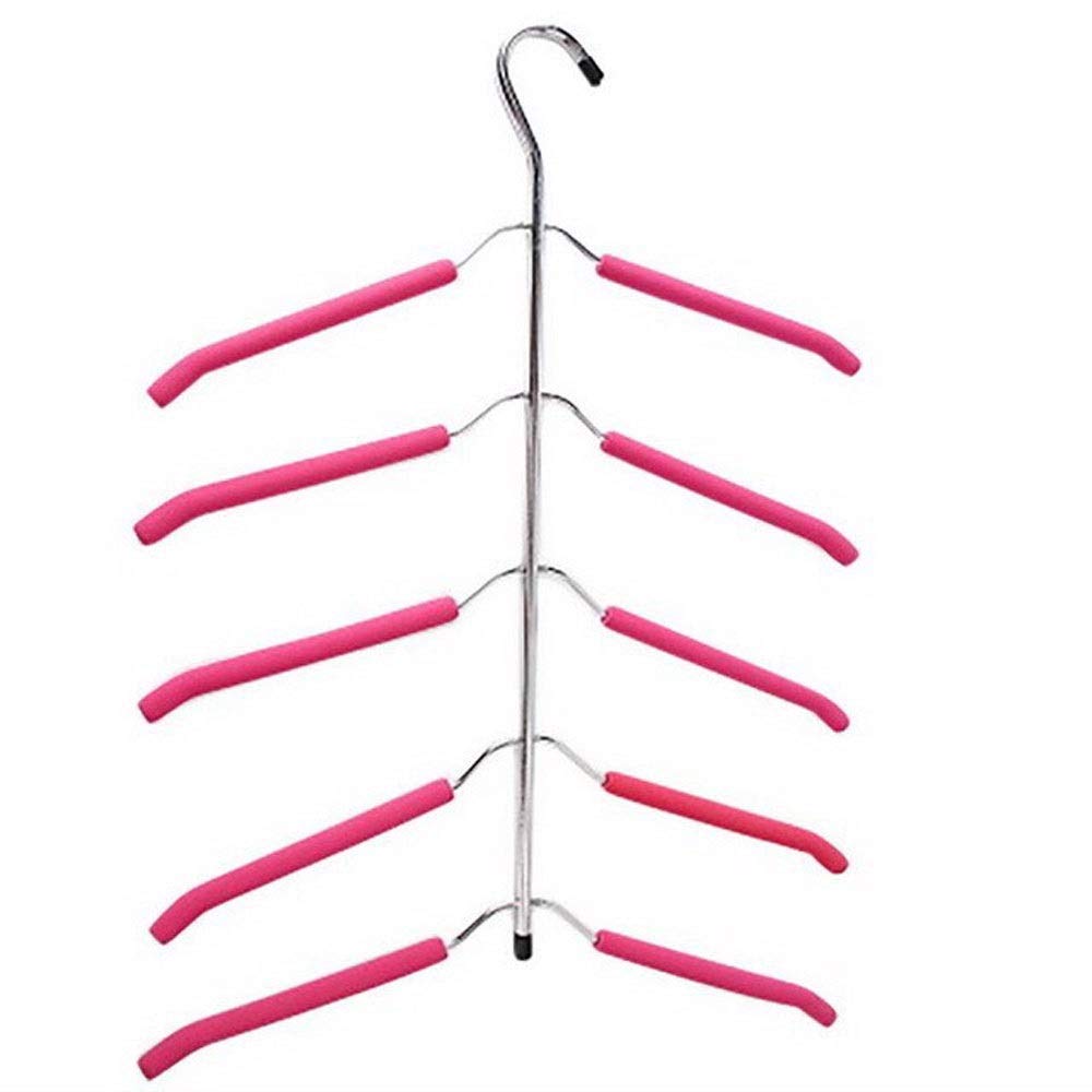 JINGYAN Standard Hangers Multilayer Hanger Stainless Steel Clothing Storage Racks Home Holder Wardrobe Laundry Drying Rack(2)