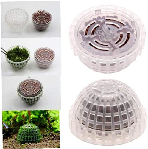Plastica riutilizzabile per acquario, piante vive, decorazione per acquario, filtro a sfera di muschio per contenitori, sfera minerale, ornamento utile e pratico - Image 3