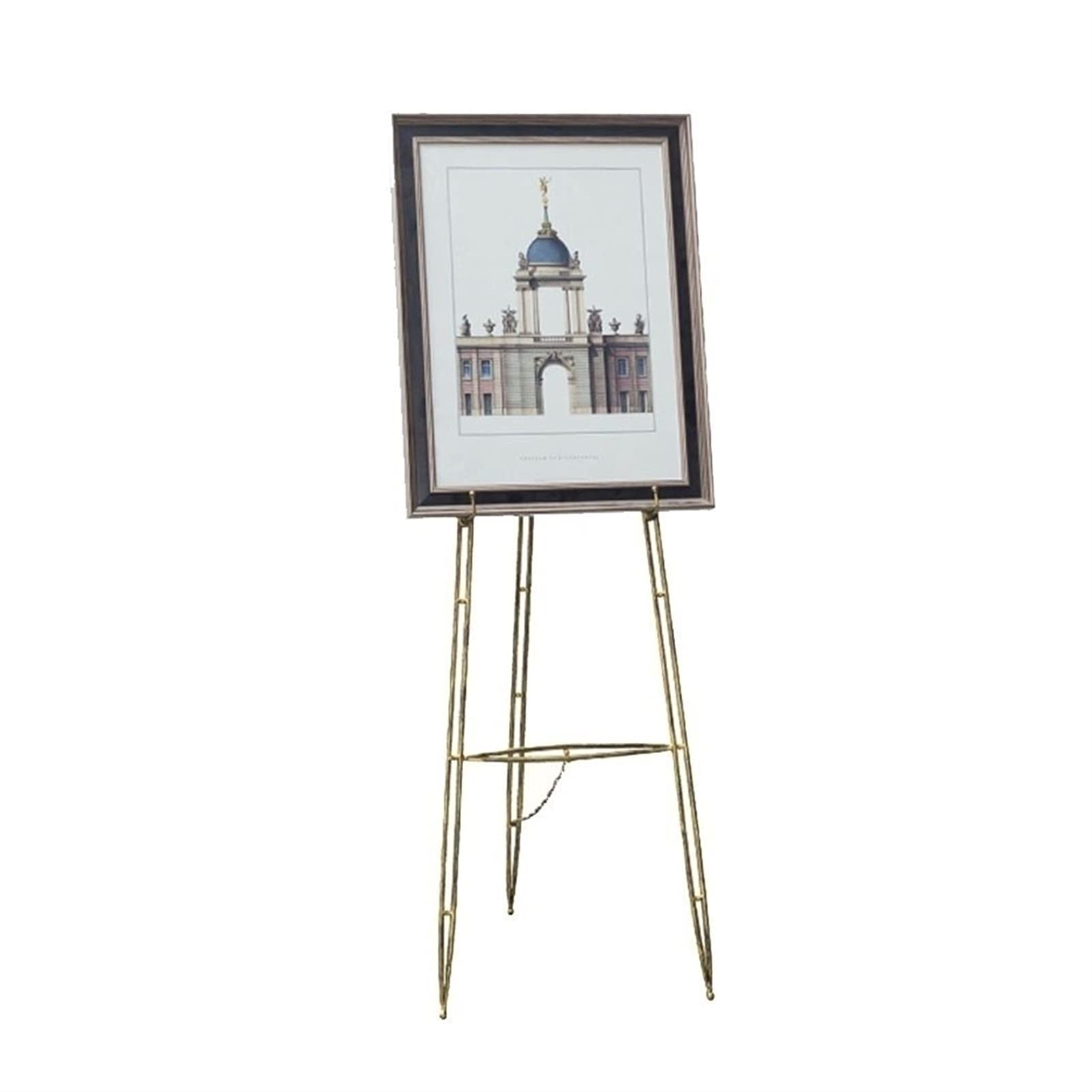 statyw metalowy regulowany stojak na plakaty, pogrubiona sztaluga olejna, portret rodzinny zdjęcie ślubne rzeźbione stojak (złoto 155 cm)