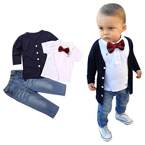 YanHoo 1set Bambini Baby Boys Manica Lunga T-Shirt...
