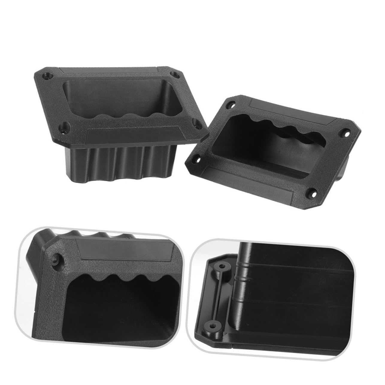 Poignée de Haut-Parleur Résistante aux Chocs en Plastique Noire 12 Pièces Facilite Le Transport Poignée Latérale Encastrée Robuste pour Caisse de Haut-Parleur Lors D'événements