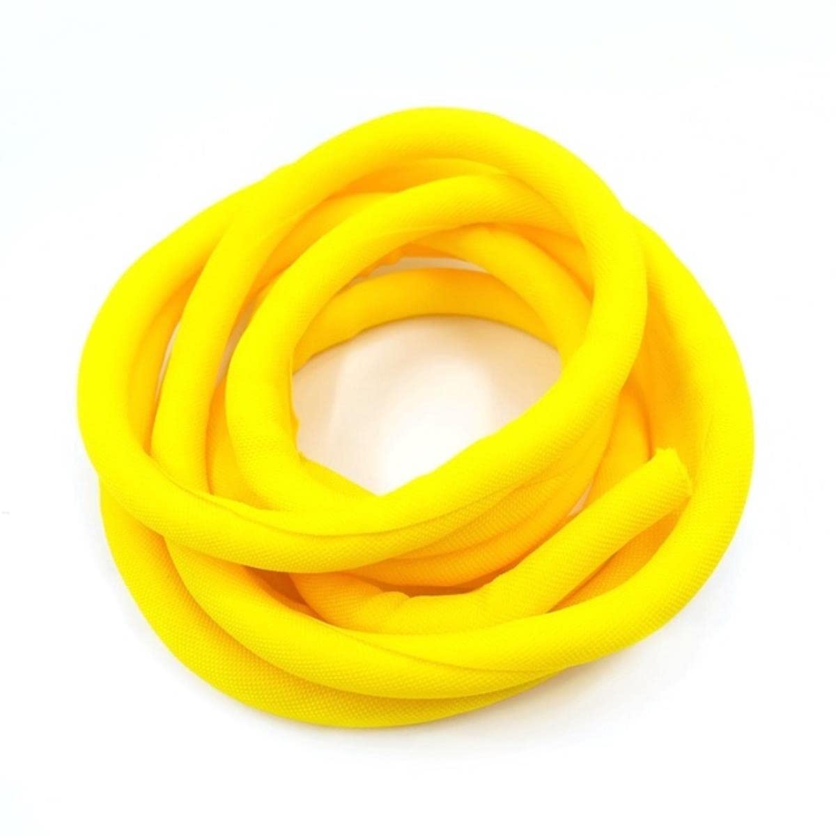 Manguito de cable Cierre automático PET Trenzado Expansible Gestión de línea automática superposiciones Telar flexible Tubo de tubería dividida Envoltura de alambre Proteger-amarillo, 50 mm, 5 m