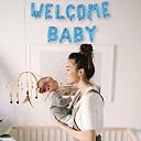 Just Party Welcome Baby Boy Theme Foil Balloon Banner Combo - Set Of 11Pcs For Unforgettable Celebrations, Blue gallery image