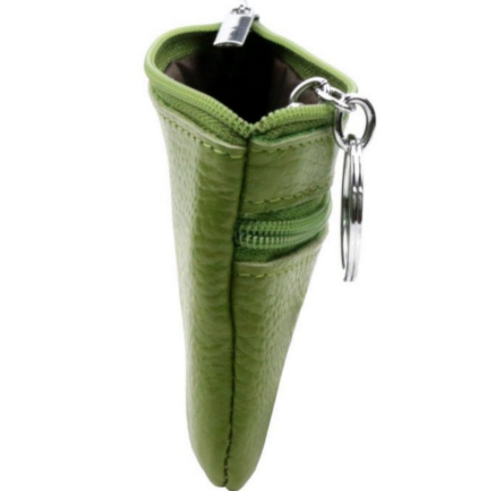 YaJaMa Piccolo Portachiavi In Vera Pelle Con Anello - Astuccio Sottile 10x7 Cm, Nero - 3