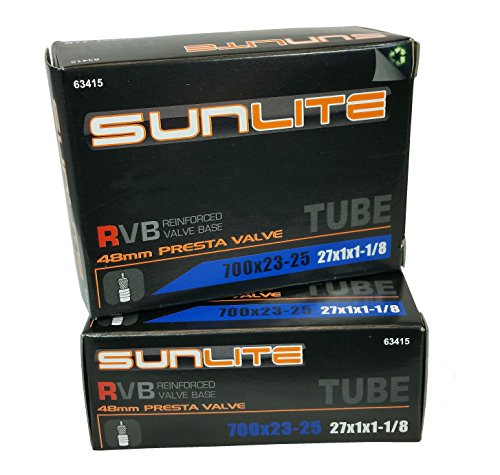 Street Fit 360 2 Pack - Tube, 700c x 23-25 (27 x 1 to 1-1/8) 48mm Presta, Sunlite Bicycles