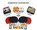 Osleek Ping Pong Paddle Set - 4 Rackets 8 Balls Professional/Recreational Table Tennis Bundle | Durable 5 Layer Blade, Performance Rubber for Control, Spin & Speed | Packed in Protective Travel Case