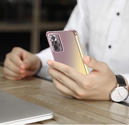 Miniatura 6 de Para Redmi Note 10 (4G)/Redmi Note 10S M2101K7BG Caso, lindo gradiente claro delgado a prueba de golpes suave flexible TPU trasero cubierta