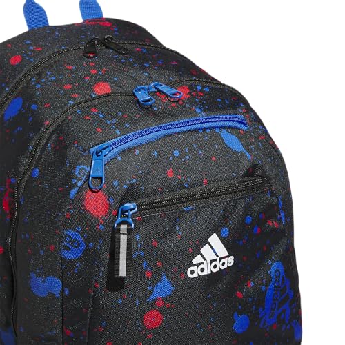 Image of adidas Foundation Backpack, Splatter Black /Bright Royal Blue, OSFA