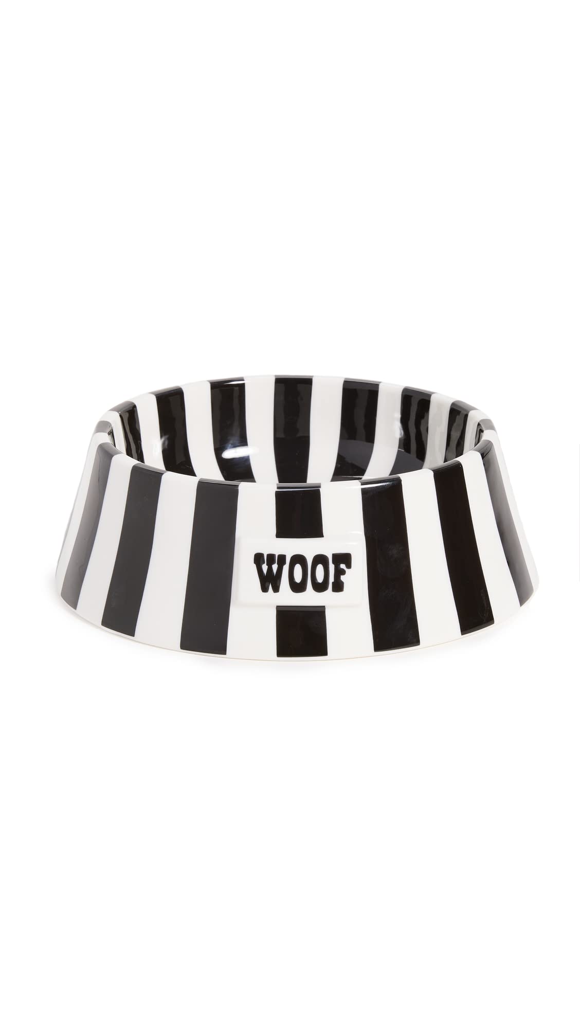 Jonathan Adler Vice Woof Pet Bowl, Black/White (32847)