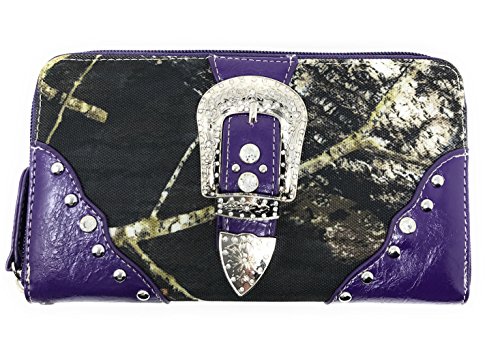 Western Concealed Carry Gun Belt Buckle Purse Camouflage Handbag Camo W Matching Wallet4