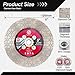 FOCSTOL Diamond Tile Saw Blade - 125mm Double Side Cutting Grinding Disc Wheel with M14 Flange for Porcelain Ceramic Tile Marble Artificial Stone for Angle Grinder