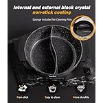 Hot Pot Electric with Divider, 6L Double-Flavor Non-stick pot, Temperature control, Large 6-Litre Capacity, Suitable for 6-12 people (black) - Image 5