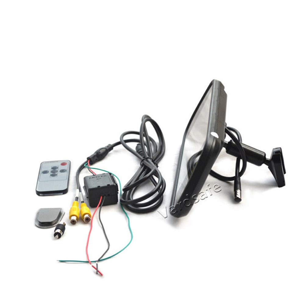 Cámara de respaldo de doble lente y monitor de espejo trasero con clip de 7 pulgadas compatible con Citroen Jumpy/Peugeot Expert/Fiat Scudo/Toyota ProAce