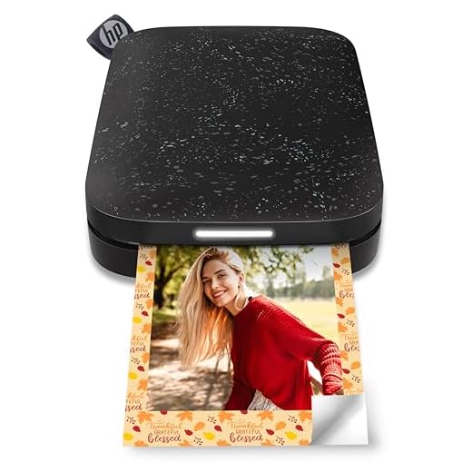 HP Sprocket 2x3" Instant Smartphone Photo Printer - Portable Color Wireless Mobile Printer - Zink Sticky-Back Photos - Print from Compatible iOS & Android Devices with Bluetooth w/Fun App - Black