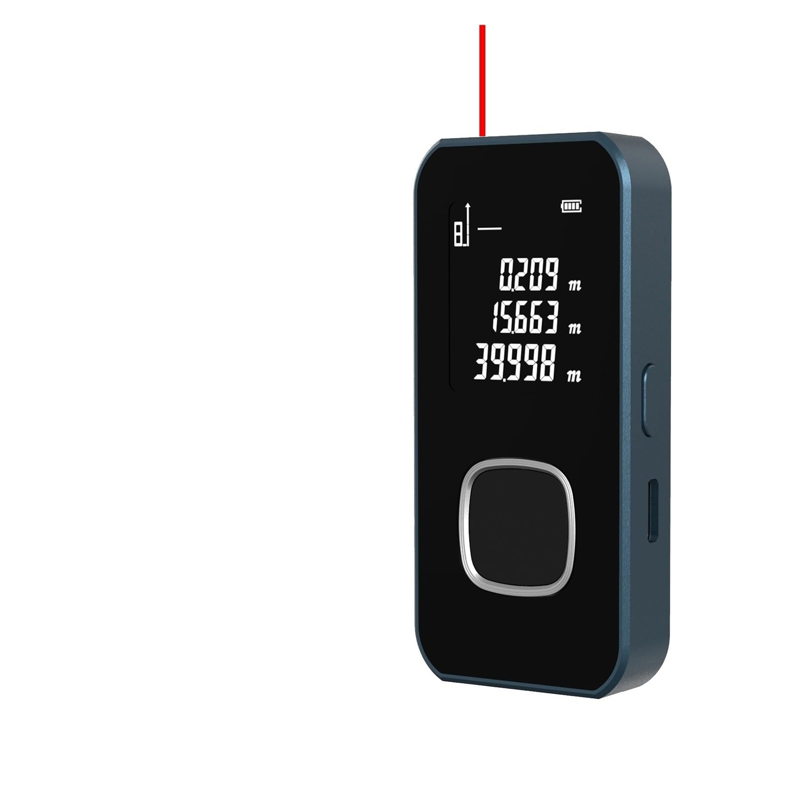 Medidor De Distancia Telémetro Mini Cinta Métrica Herramienta 40m 50m 60m Regla Prueba Telémetro Digital(24A)