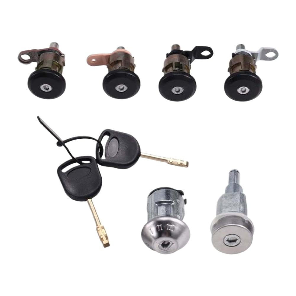 Otmfdpbg Onecolor Car Door Lock Cylinder Ignition Switch Lock 95Vbb22050fg Compatible With Ford Transit Mk5 1994-2000