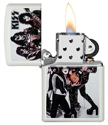 Encendedor Zippo Kiss bolsillo blanco clásico miniatura 3