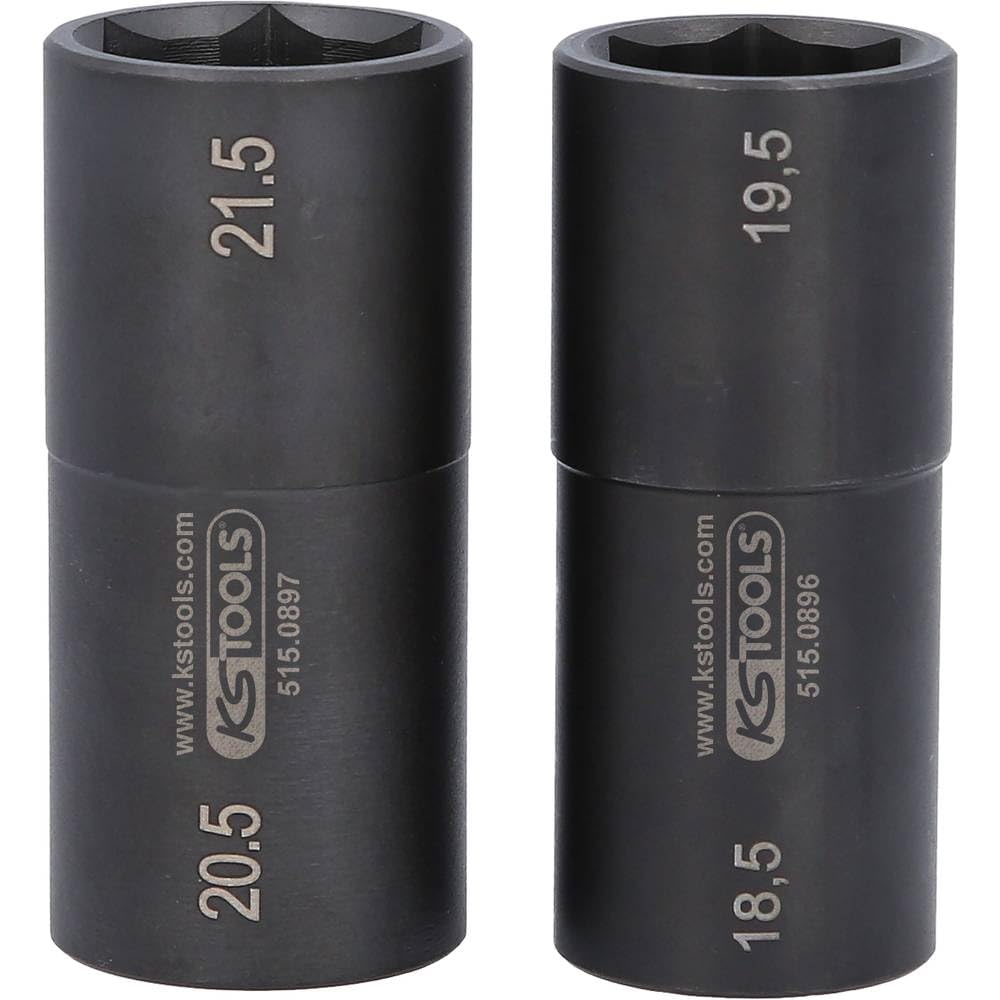 KS TOOLS jeu de douilles 1/2" à choc, 18,5/19,5 20,5/21,5 mm, 2 pces pour