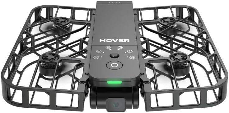 HOVERAir X1 Drone with Camera, Self-Flying Camera Drone with Follow Me Mode, Foldable Mini Drone with HDR Video Capture, Palm Takeoff, Intelligent Flight Paths, Hands-Free Control Black (Standard)